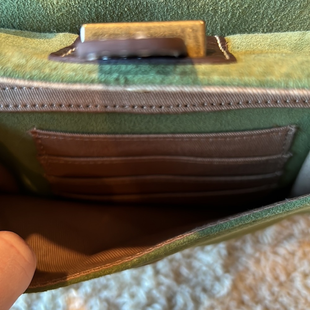 NWOT - RARE Vintage Eddie Bauer Leather Suede Purse - Picture 14 of 16